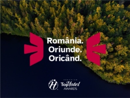 "Romania. Anywhere. Anytime." nominated at the Top Hotel Awards 28 Romania. Oriunde. Oricand. Bibi Touroperator Top Hotel Awards Tomorrow Branding uai